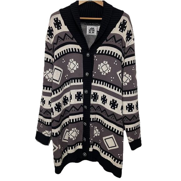 Storybook Knits Button Front Cardigan Sz L Embroidered Cottagecore Granny - Picture 5 of 5